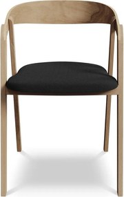 Čierne jedálenské kreslo z masívneho dreva Erika – Makamii