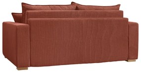 Menčestrová rozkladacia pohovka v tehlovej farbe 225 cm Augustin – Bobochic Paris