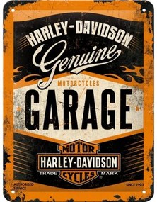 Plechová ceduľa Harley Davidson - Garage, (15 x 20 cm)