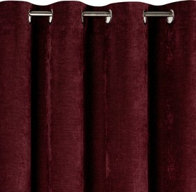 ZÁVES NA KRÚŽKOCH VANI 140X250 CM BORDOVÁ