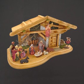 AMADEA Drevený betlehem BEZ FIGURÍK 44 cm