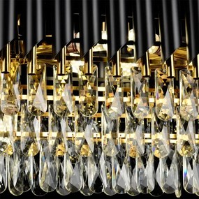 Brilagi - Luster na reťazi ECLIPSE 10xE14/10W/230V 78x28 cm čierna/zlatá