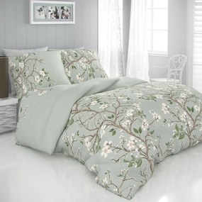 Saténové posteľné obliečky JAR zelená francúzska posteľ