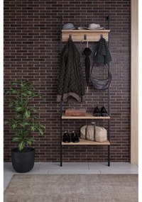 Čierna predsieňová zostava z recyklovaného dreva Nina - Kalune Design