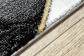 Behúň EMERALD 1015 Glamour exclusive, mramor, geometrický, čierny + zlatá