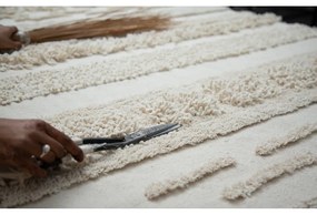 Svetlosivo-krémový prateľný ručne tkaný bavlnený koberec 170x240 cm Air Natural – Lorena Canals