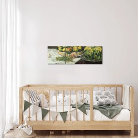 Obraz - Edouard Manet, Still Life with Melon and Peaches, reprodukcia (s hodinami) (90x30 cm)