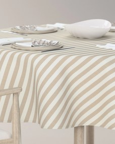 Obrus okrúhly farba produktu béžová látka vzorované