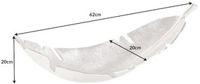 Miska Silver Leaf 60cm strieborná