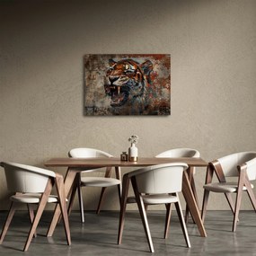 Obraz - Tiger z tehál (70x50 cm)