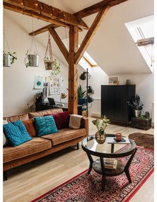 Červený behúň Nouristan Skazar Isfahan, 80 x 250 cm