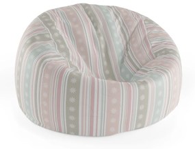 Sablio Sedací vak Cocoon Pruhy a bodky - 75 x 45 x 35 cm