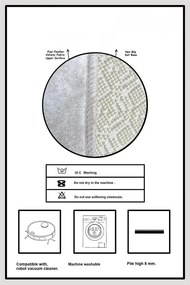 Krémovobiele kúpeľňové predložky v súprave 2 ks 60x100 cm Bounde – Foutastic