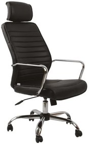 Bradop Kancelárska stolička -čierna syntetická koža