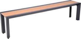 Tmavosivo-hnedá kovová záhradná lavica Silea – Garden Pleasure