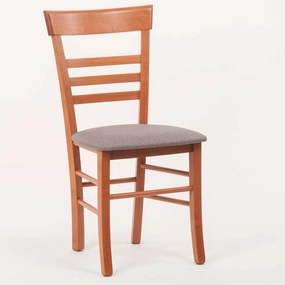 Stima Stolička SIENA s čalúneným sedákom Vyberte odtieň ->: Čerešňa, Vyberte látku ->: LUX Sivá 5