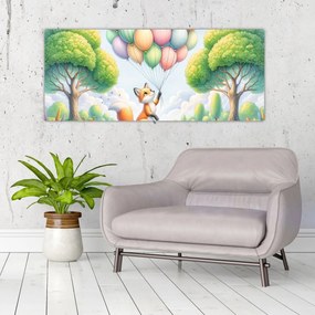 Obraz – Šťastná líška (120x50 cm)