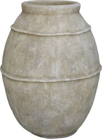 Béžová antik dekoračná terakotová váza Lourdes - Ø 52*72 cm