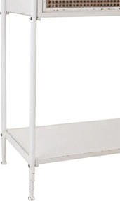Biely antik kovový policový regál so šuplíkom Valio White - 55*37*185cm