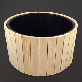 AMADEA Drevený dizajnový obal s plastovou nádobou vo vnútri, 64x64x35 cm