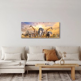Obraz - Africké zvieratá (120x50 cm)