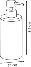 Dávkovač mydla Como, sivá/s drevenými prvkami, 300 ml