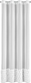 ZÁCLONA NA KRÚŽKOCH EVA MINGE ROSES3 140X250 CM BIELA