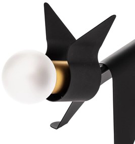 Lucande Idalina stolová LED lampa, mačka, čierna