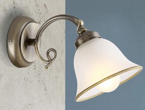 Nástenná lampa Odin, mosadz