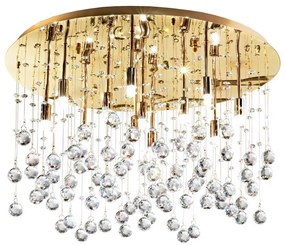 Ideal Lux-LED Krištáľové stropné svietidlo MOONLIGHT 12xG9/3W/230V pr.60 cm zlatá