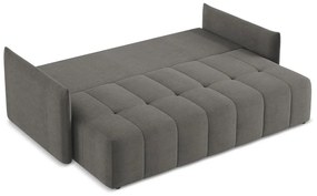 Tmavosivá rozkladacia/s úložným priestorom pohovka 225 cm Moku – Makamii