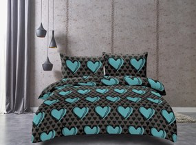 Obliečky z mikrovlákna KASUGA tyrkysové Rozmer obliečky: 70 x 90 cm | 140 x 200 cm