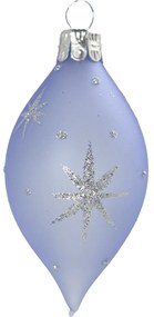 Bella Rose Sklenená vianočná ozdoba Oliva Mat Svetlomodrá
