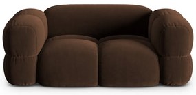 Tmavohnedá zamatová pohovka 180 cm Loretto – Cosmopolitan Design
