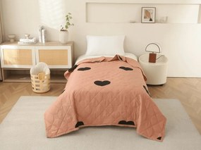 Letná prikrývka HEARTIX 140x200 cm, oranžová