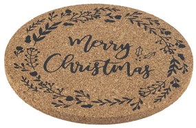 Altom Korková podložka pod hrnček Christmas  design pr. 10 cm, sada 4 ks