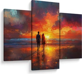 Obraz - Prechádzka na pláži (90x60 cm)