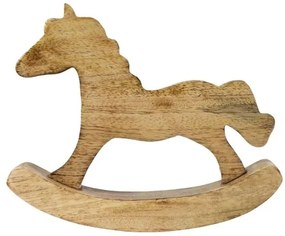 Dekorácia hojdací koník z mangového dreva - 17*2,5*14 cm