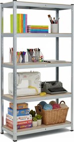 Regál 180x70x30 cm pozinkovaný 5-policový, nosnosť 875 kg