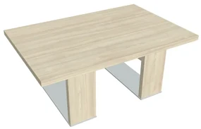 Konferenčný stolík Verno+ S 120 x 80 cm, agát / červená