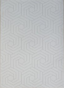BE Koberec Kolekcia Zen Garden 2401 WHITE – biely obdĺžnikový Rozmer: 160x220 cm