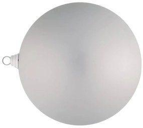DECOLED Plastová guľa, 30 cm, strieborná, matná