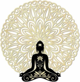 SENTOP | Sentop - 3D Obraz na stenu Buddha v mandale  50, 70, 90 cm I SENTOP PR0367