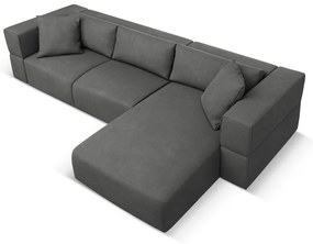 Tmavosivá rohová pohovka, pravý roh Esther – Milo Casa