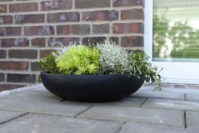 Okrasná miska PLANA, sklolaminát, 43x11 cm, antracit