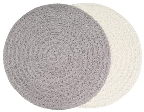 SADA 6KS PRESTIERANIE NA STÔL BOHO 9 (FI) 38 CM KRÉMOVÁ