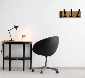 Minimalistický nástenný vešiak Modern Oak 40 cm