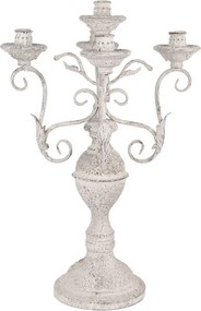 Biely antik kovový svietnik Brantes - 29*58 cm