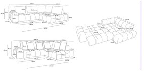 Taupe ženilková rozkladacia/s úložným priestorom rohová pohovka (ľavý roh/do L) Everest – Bobochic Paris
