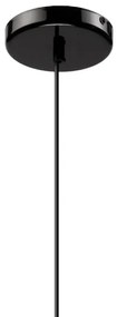 Luster na lanku HARMA 1xE27/15W/230V pr. 25 cm biela/čierna